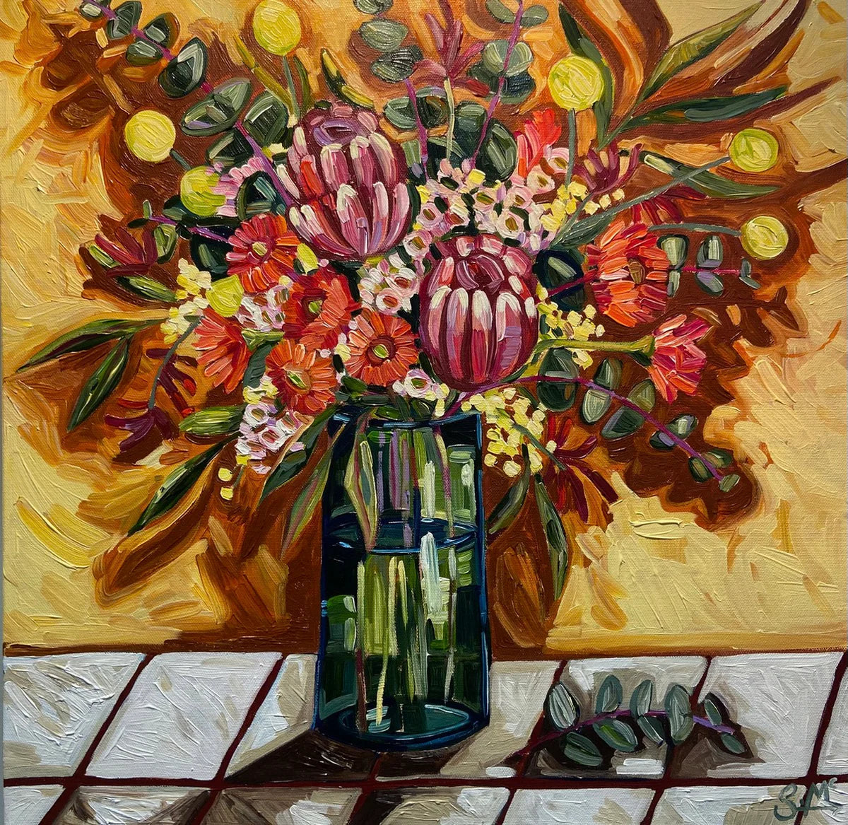 Sarah McCullough - Paper flowers + proteas