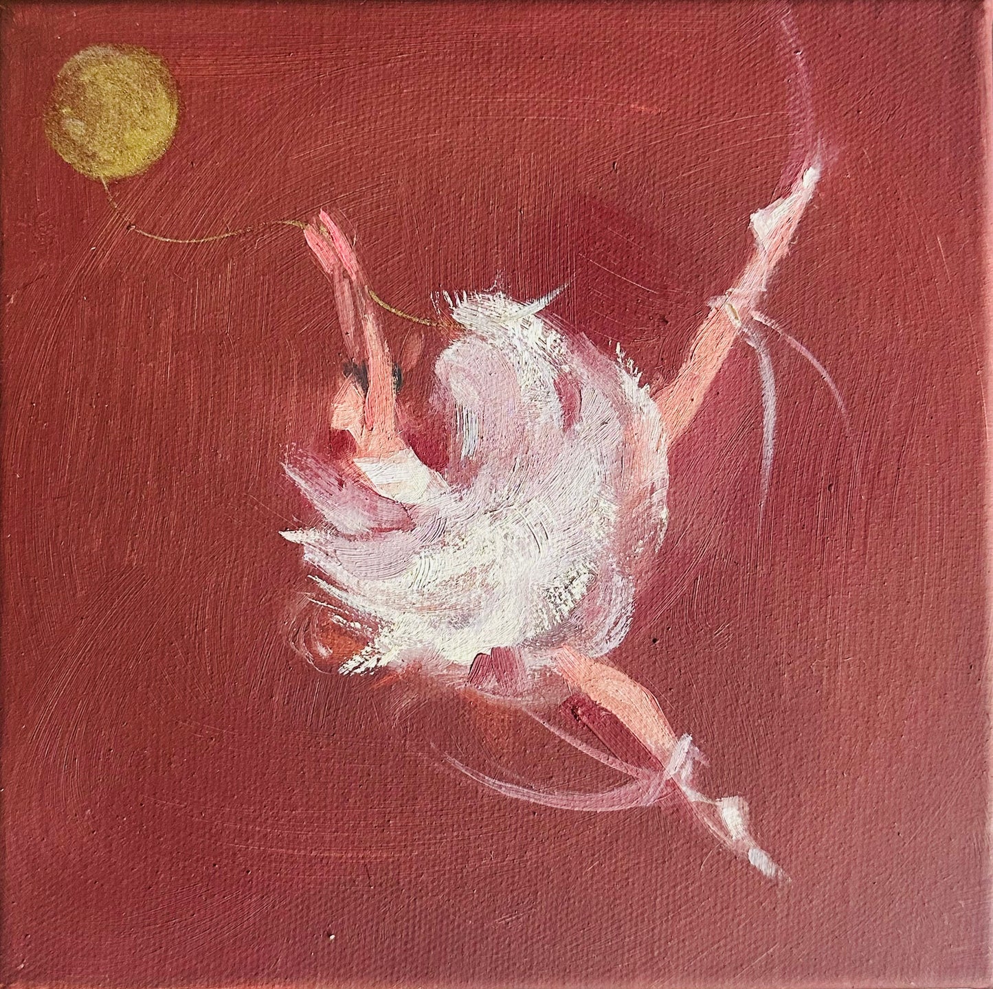 Zory McGrath - Little ballerina with gold balloon/brown