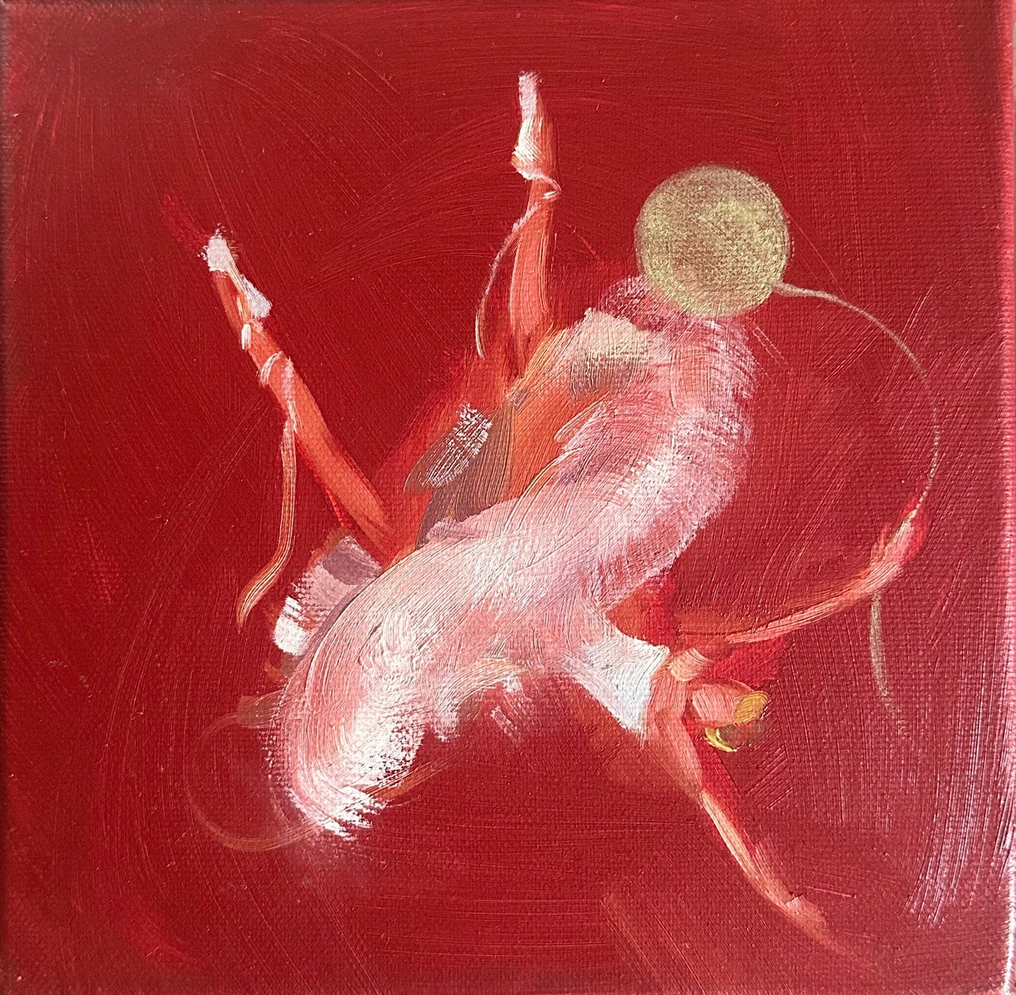 Zory McGrath - Little ballerina with gold balloon/red